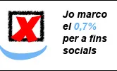 Imatge de la campanya "jo marco el 0,7% per a fins social" de xarxanet.org