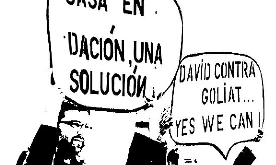 Imatge de manifestacions. Font: PAH