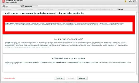 Captura de pantalla de l'aplicació