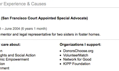 Imatge del nou camp de voluntariat al perfil de LinkedIn