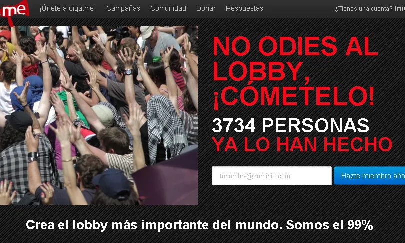 Captura de pantalla de la portada d'oiga.me