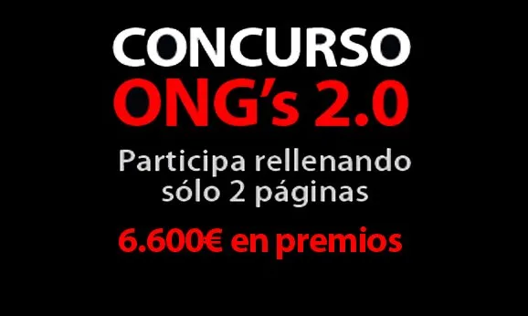 Cartell de difusió del Concurs ONG 2.0