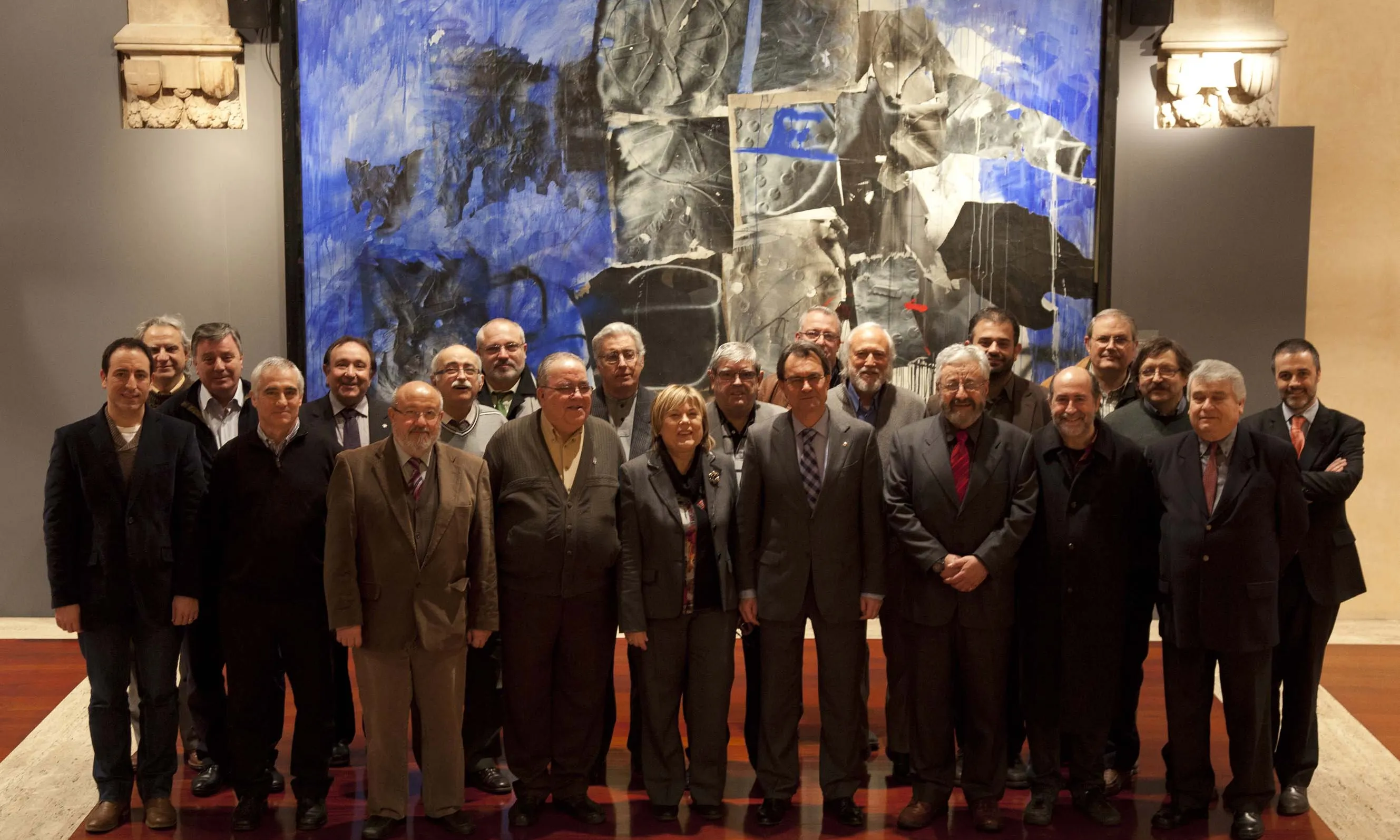 Artur Mas amb representats de les principals federacions culturals