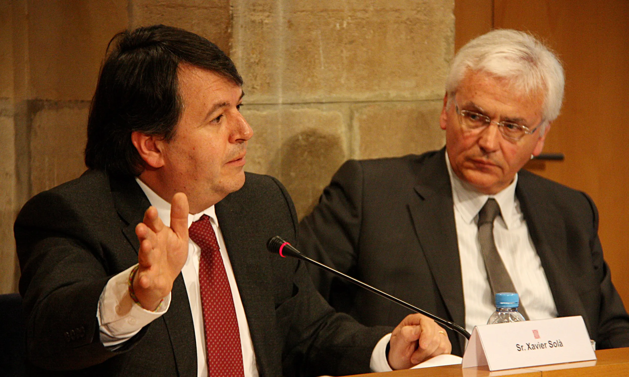 El secretari general de Cultura, Xavier Solà, i el Conseller Ferran Mascarell