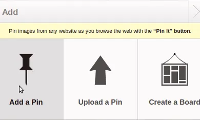 Per crear un "pin", pujar-lo o crear un taulell