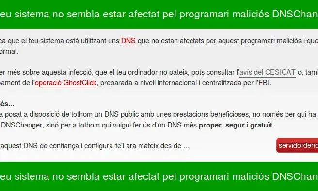 Analitzador del DNSChanger
