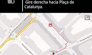 També guia a l'usuari un cop hagi baixat de l'autobús