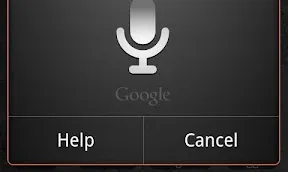 Imatge d'un mòbil fent servir Voice Search