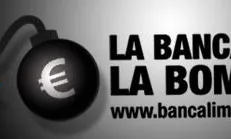 Imatga de la campanya "La banca és la bomba" de Setem