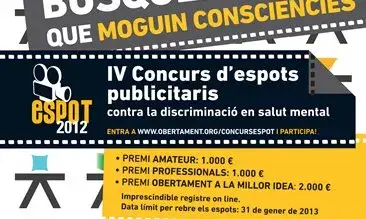 Cartell Concurs d’Espots Publicitaris contra la discriminació en salut mental