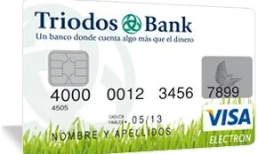 Targeta de dèbit del banc ètic Triodos Bank