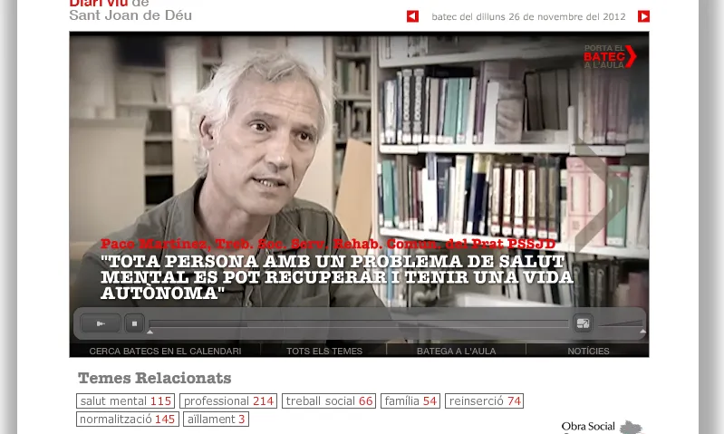 Sant Joan de Déu presentarà un nou recurs d'educació en valors