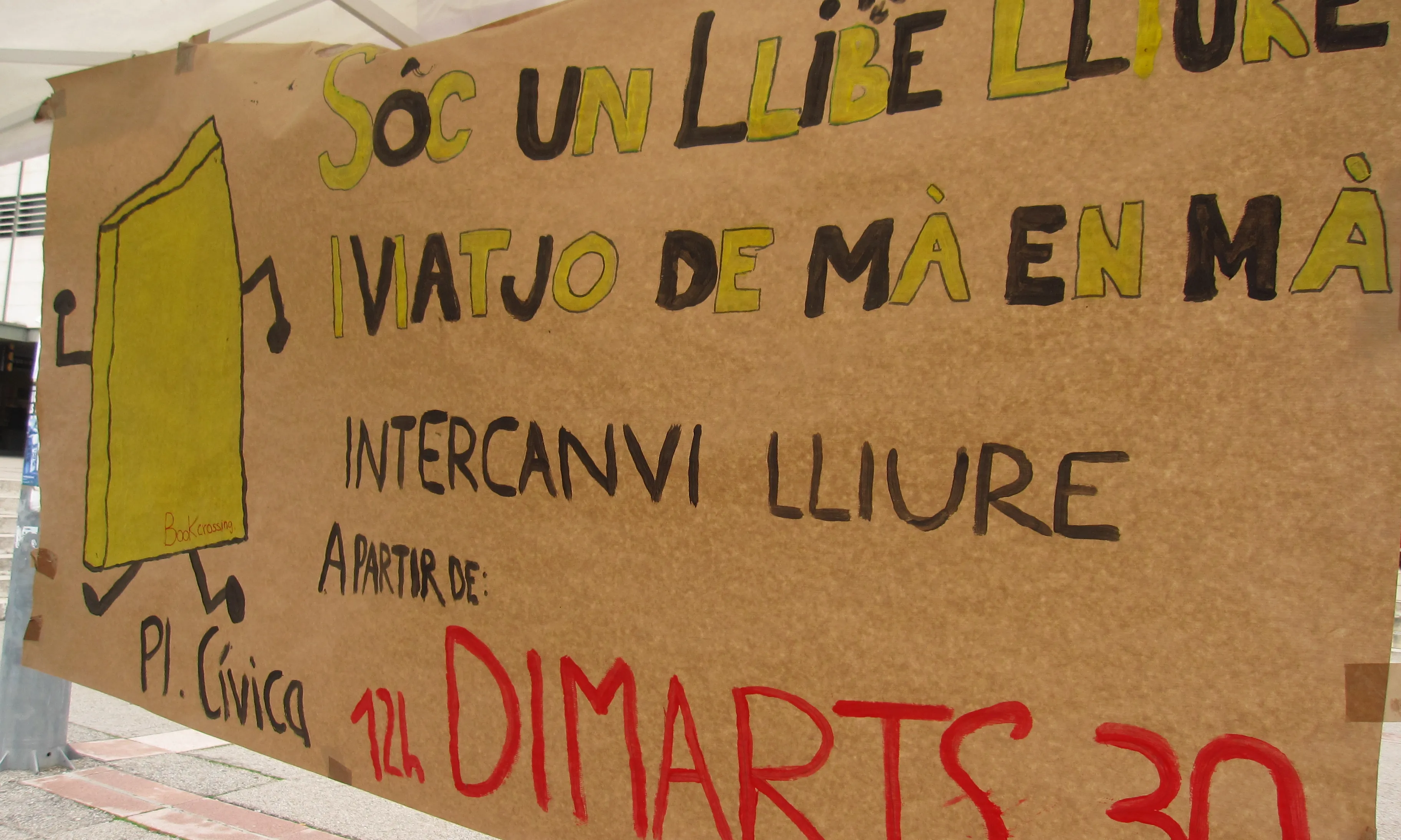 Pancarta de l'acció promocional. Font: FAS