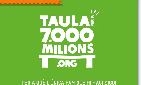 Imatge eslògan "Taula per a 7.000 milions"