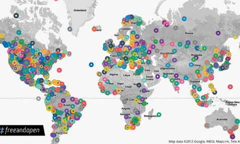 Imatge del mapa de la gent adherida a #freeandopen