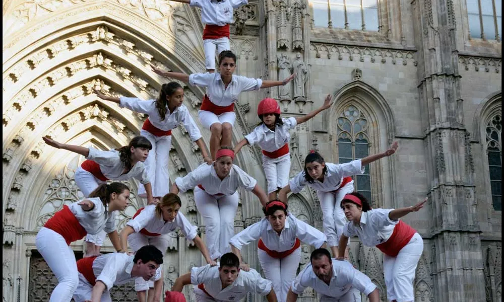 Actuació dels Falcons de Barcelona, Festa de la Culutura Popular 2012