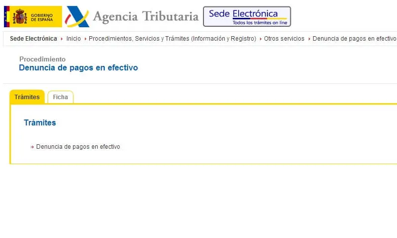 Pàgina denúncia Agència Tributària