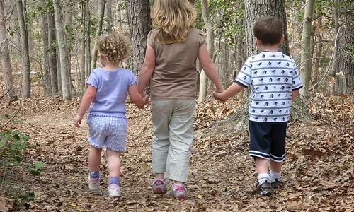 tres nens caminant pel bosc_vastateparkstaff_Flickr