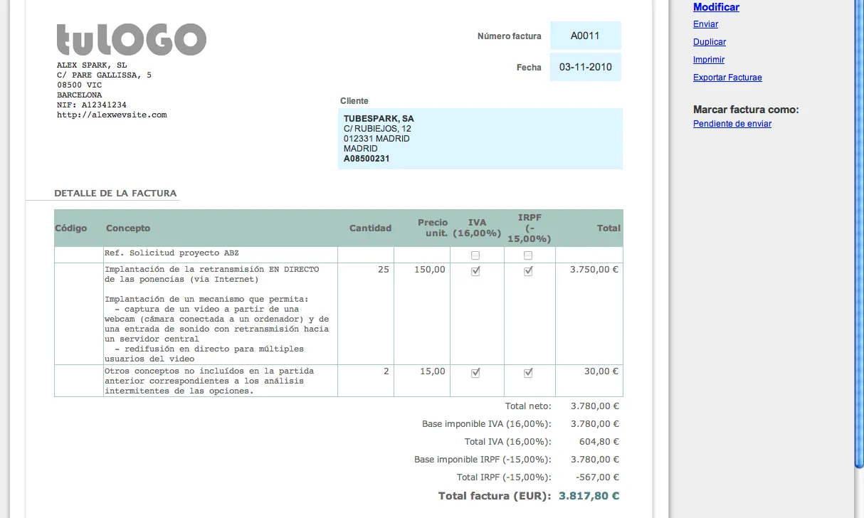 Imatge factura