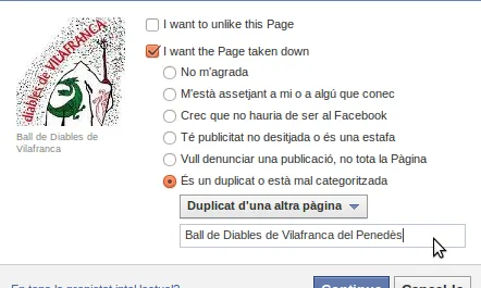 Amb aquestes novetats es poden fusionar dos pàgines d'admiradors