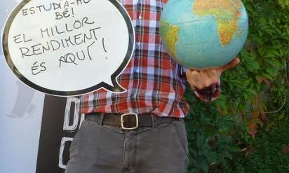 Missatge a favor de la banca ètica. Font: Setem