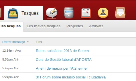 Amb Atrium podem disposar d'un tauler amb totes les tasques a realitzar