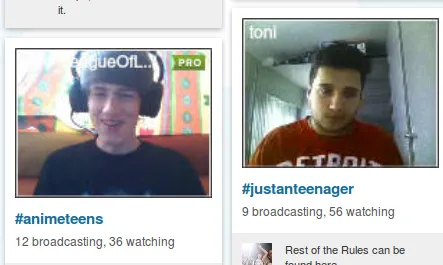 Tinychat, permet crear múltiples videoconferències