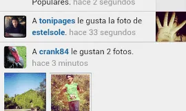 El menú Noticies de Instagram
