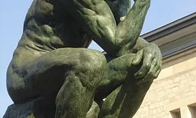 Home pensant de Rodin. Font: bloc de la qualitat democràtica 
