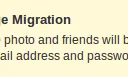 Abans de començar la migració, Facebook ens avisa dels canvis que s'efectuaràn. 