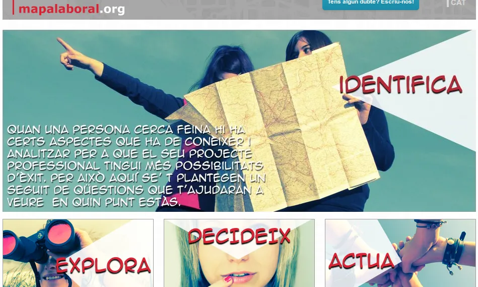 Captura de pantalla de la plataforma Mapalaboral.org