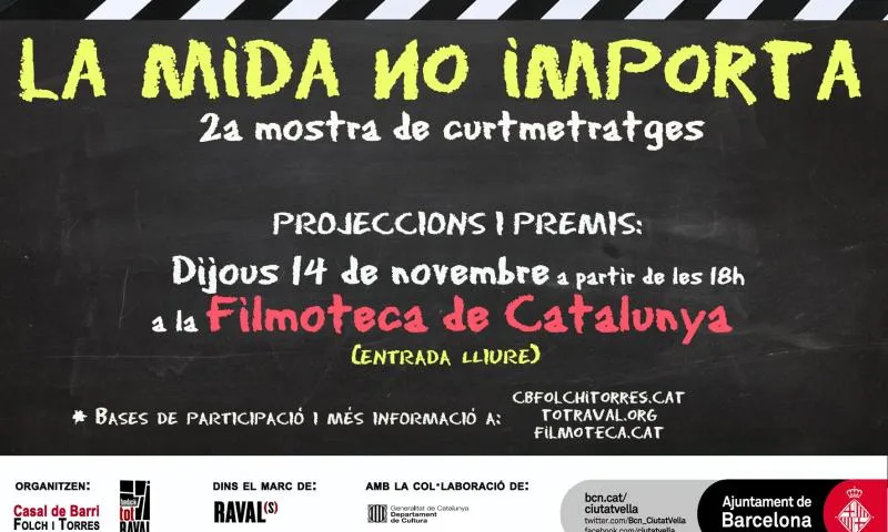 Cartell de la mostra de curtmetratges "La mida no importa"