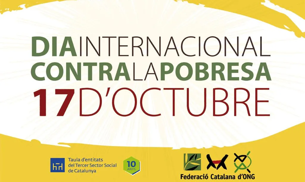 Cartell del dia internacional contra la pobresa