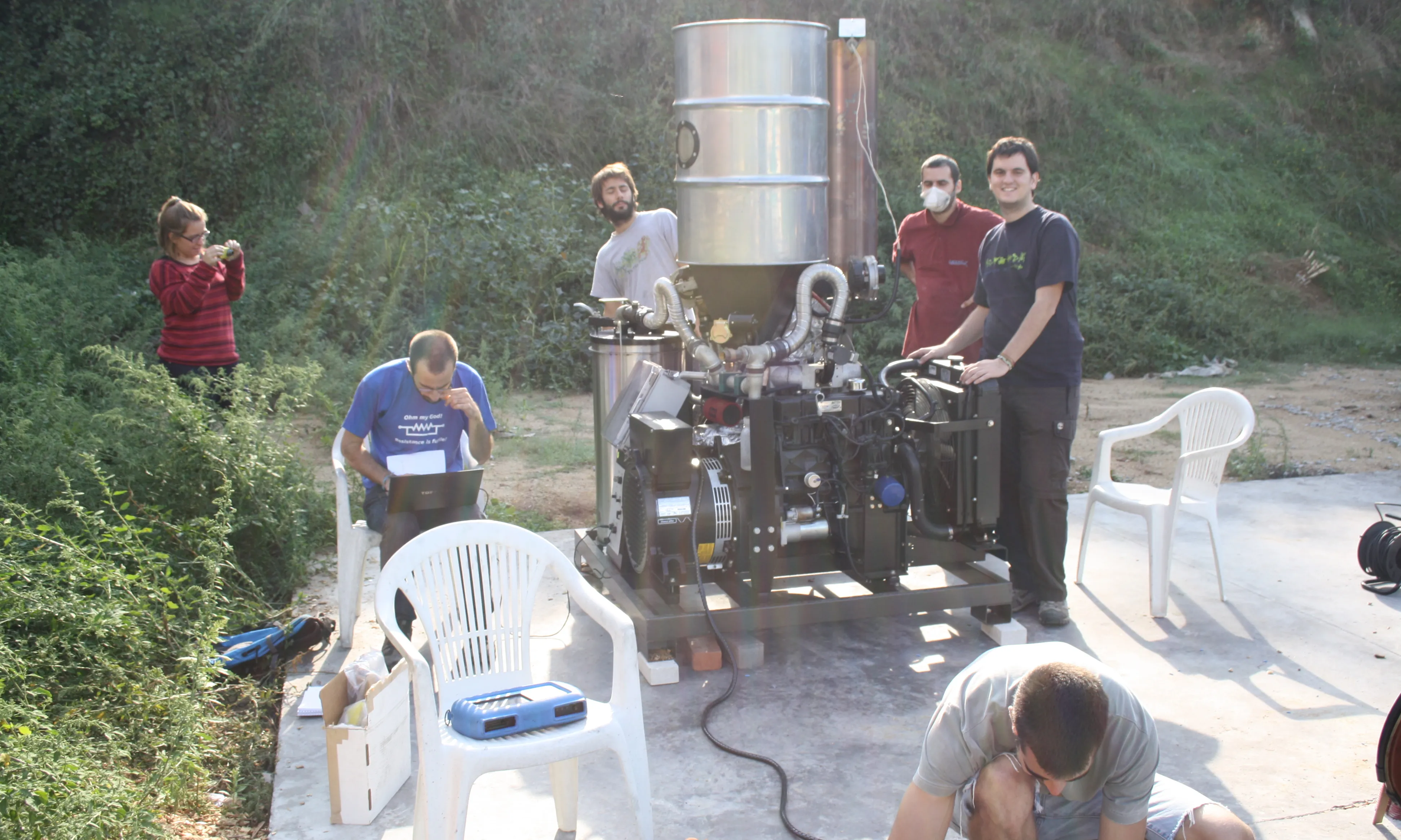 Proves del projecte Gasificador Opensource al Txad (Font: Equip del projecte)