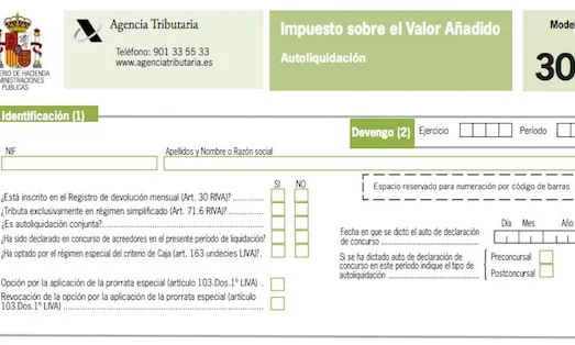Nou model 303 de liquidació de l'IVA