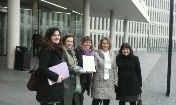 Representants dels diferents col·lectius de dones a la Ciutat de la Justícia