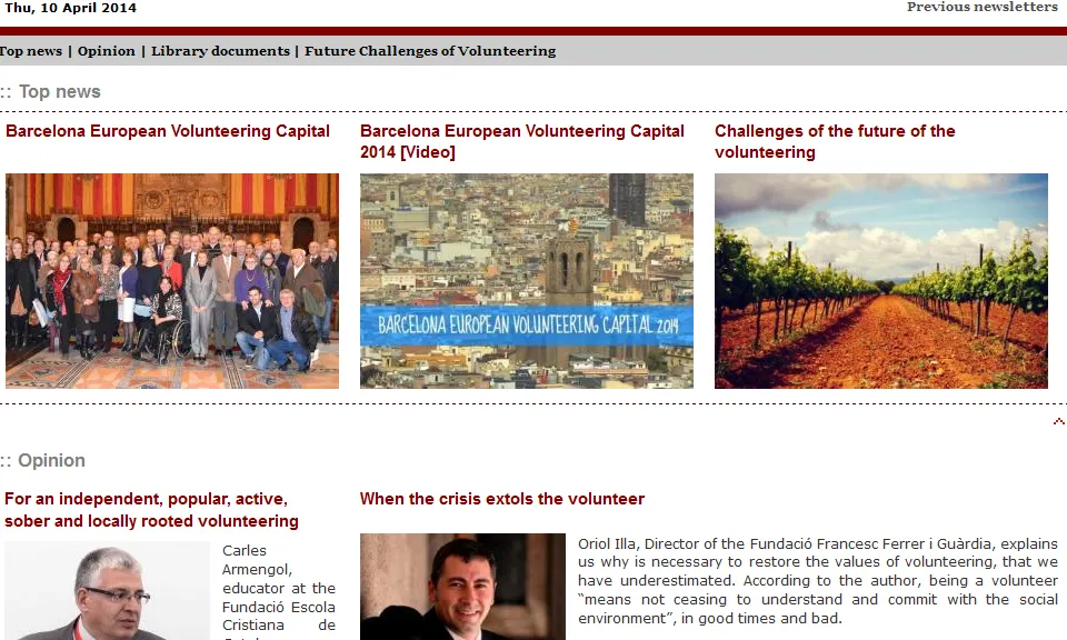 Neix el butlletí en anglès sobre voluntariat de Xarxanet.org. 
