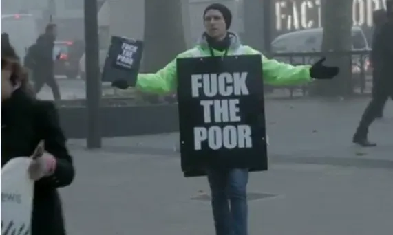 Fuck the poor, una campanya de conscienciació social