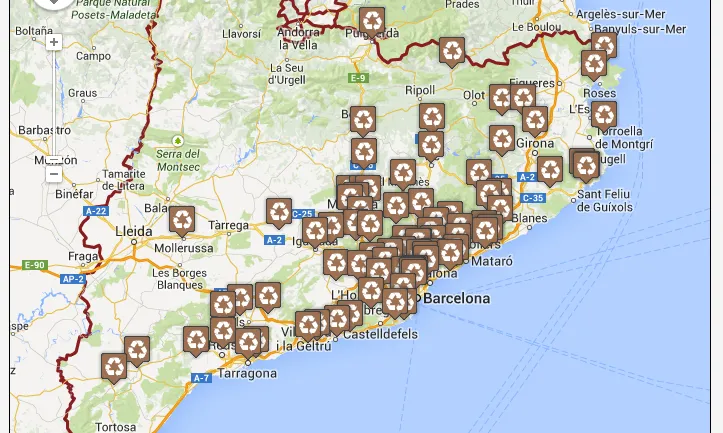 Mapa del European Clean Up Day a Catalunya