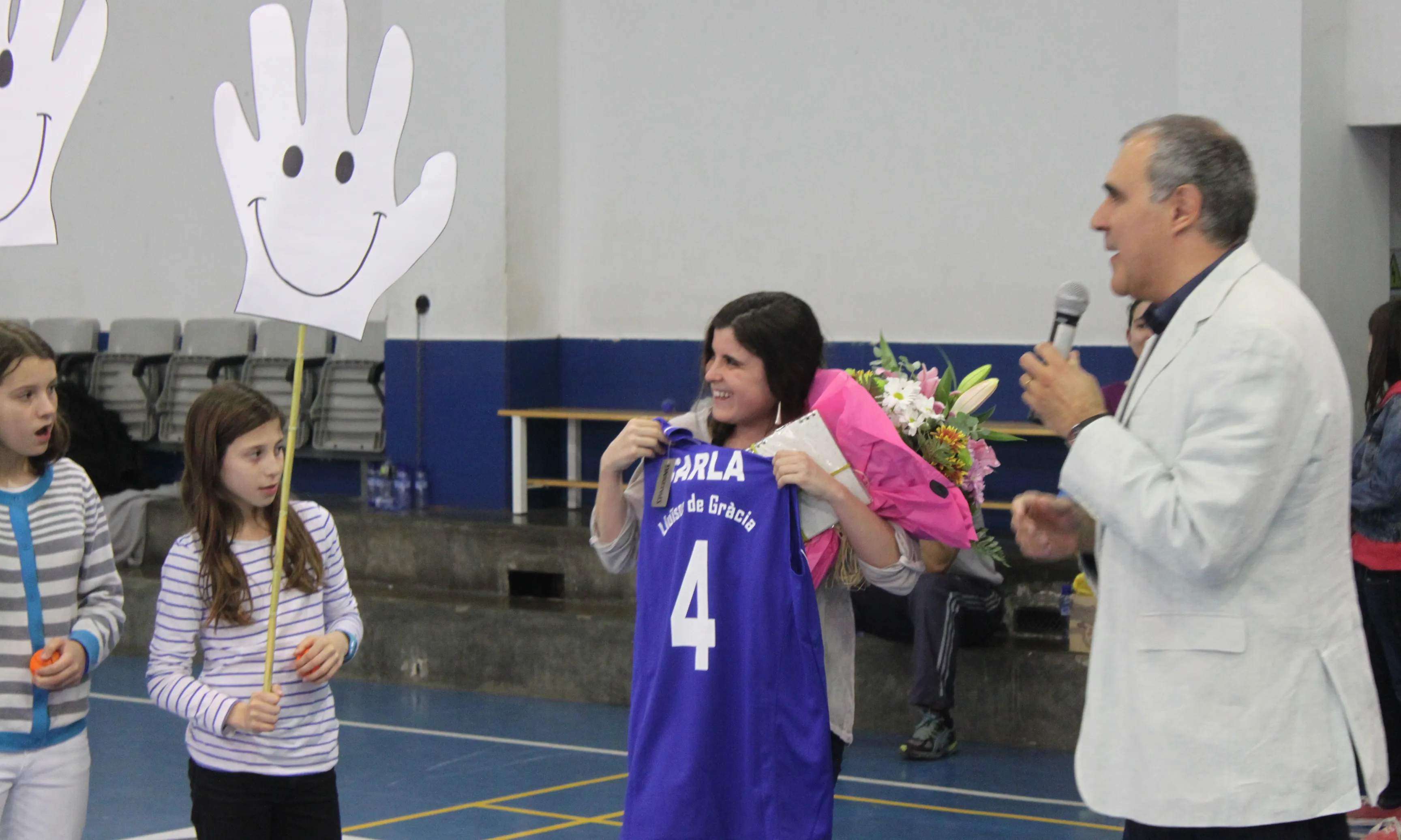 Carla Casals, padrina del Primer Torneig, el 2013