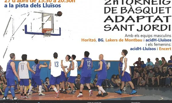 Pòster del Segon Torneig de Bàsquet Adaptat Sant Jordi 