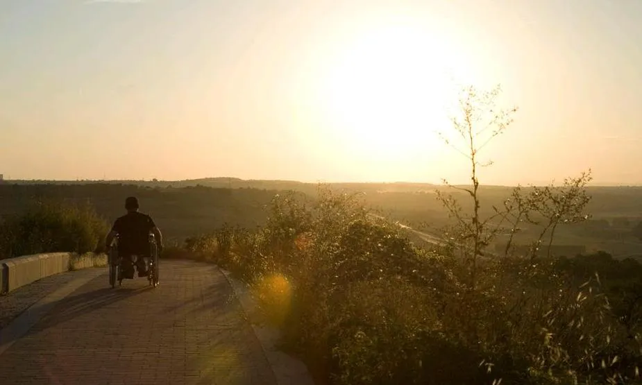 Usuari de Saräu amb mobilitat reduïda