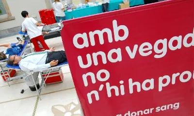 Amb una vegada no n'hi ha prou, lema del Banc de Sang i Teixits