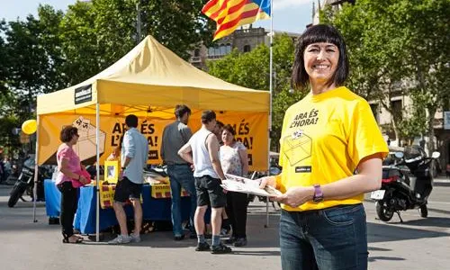 Una voluntària de l'ANC. 