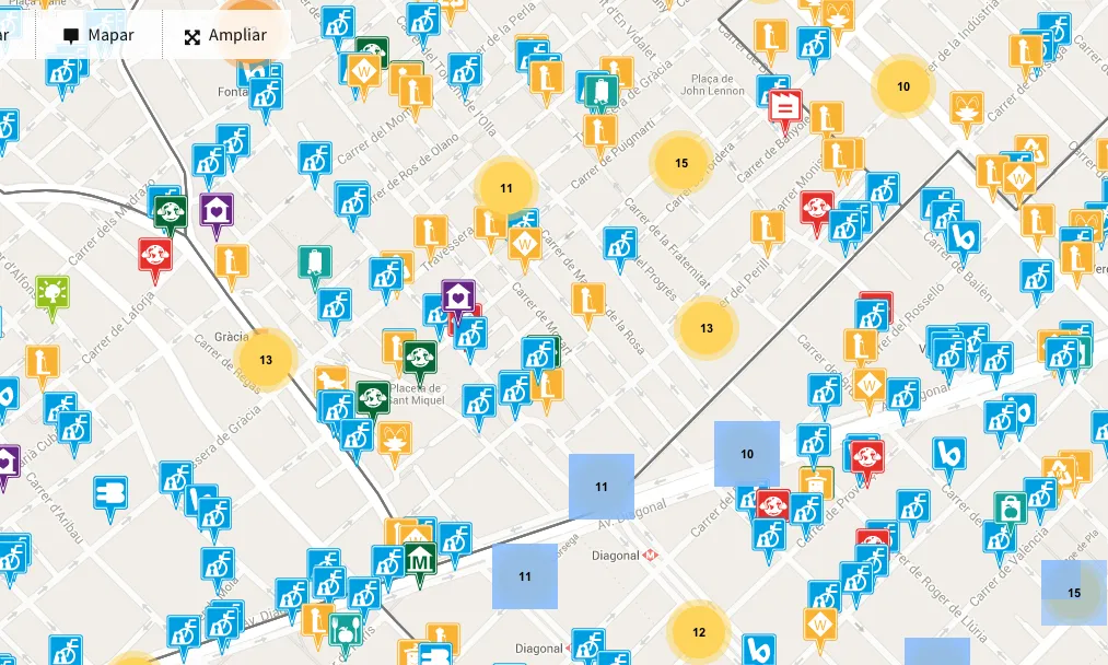 Mapa Barcelona + Sostenible