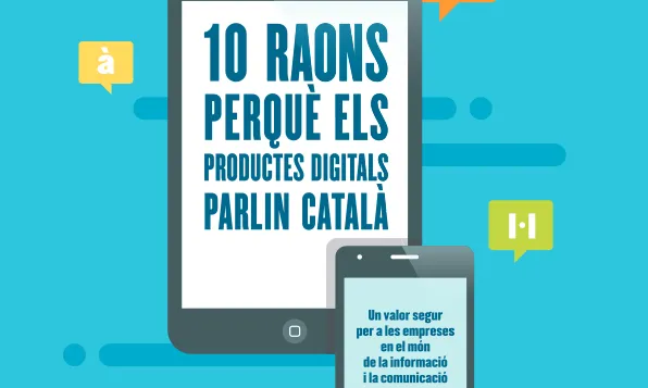 Portada del fulletó amb 10 raons perquè els productes digitals parlin català