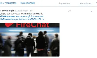 Cada tuit té els seus detalls d'estadístiques