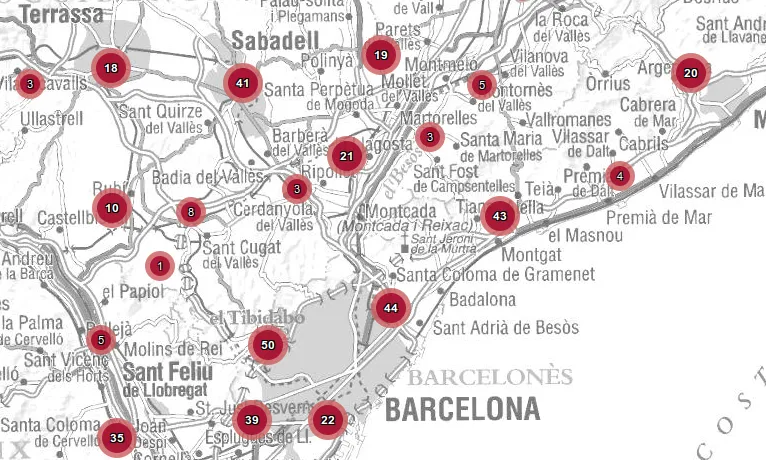 Part del mapa Carrersdones.cat