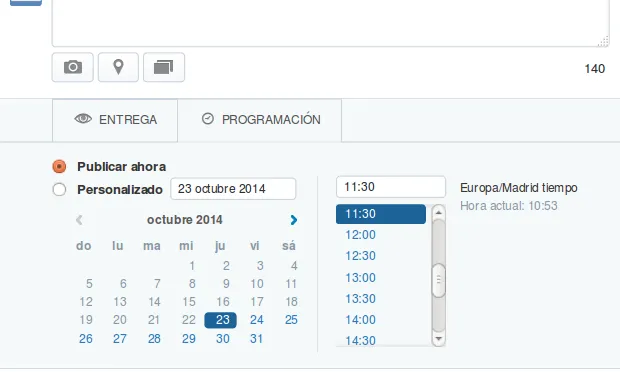 I ja podreu programar el tuit amb el dia i hora que volgueu
