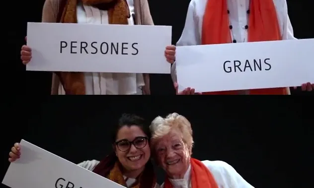 Fotogrames del vídeo del projecte "Persones GRANS Persones"